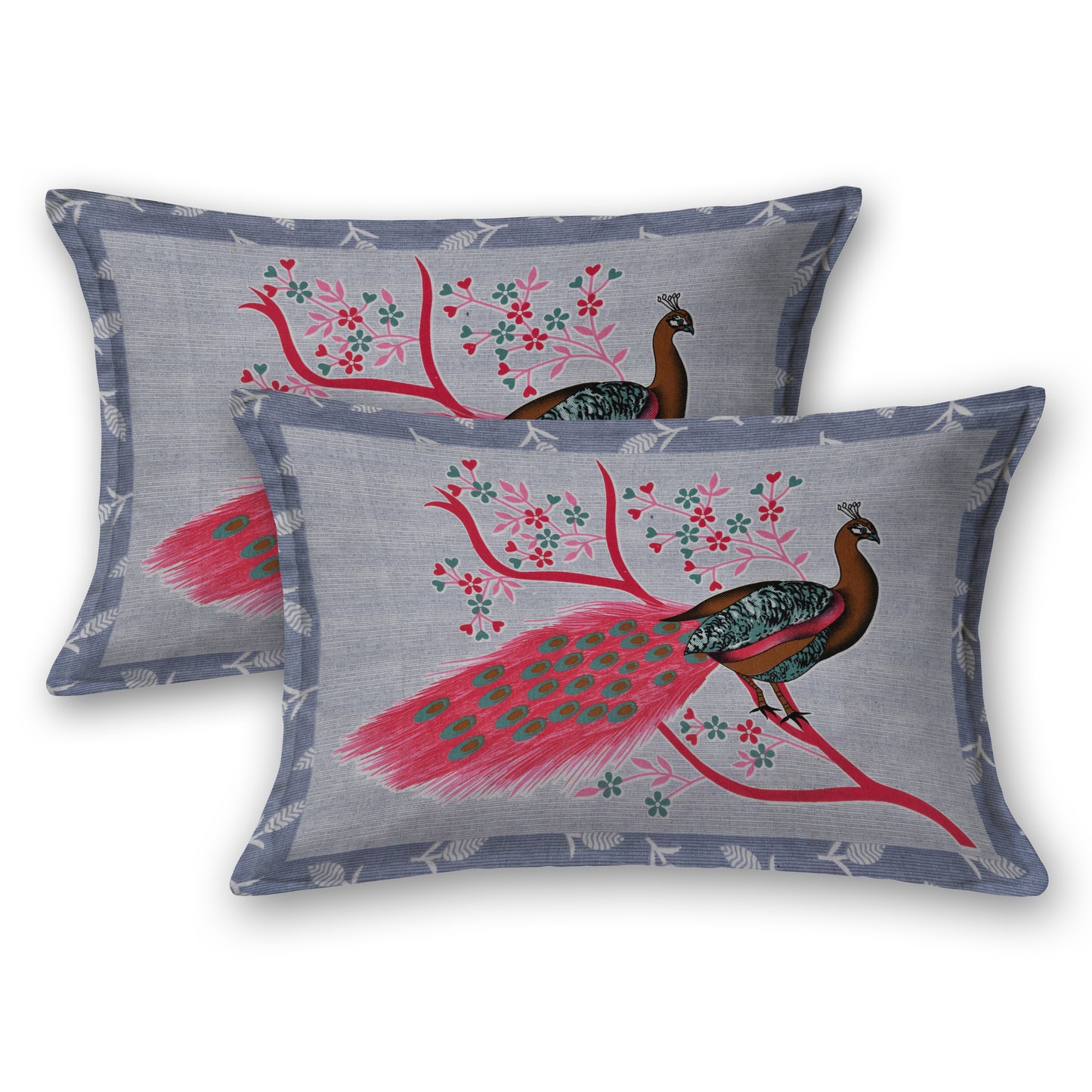 Sanganeri Jaipuri Printed Double Size Bedsheet With 2 Pillow Covers