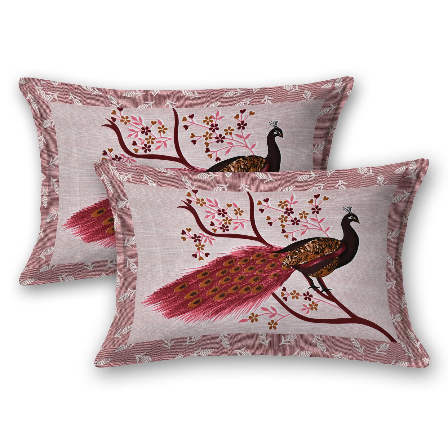 Sanganeri Jaipuri Printed Double Size Bedsheet With 2 Pillow Covers
