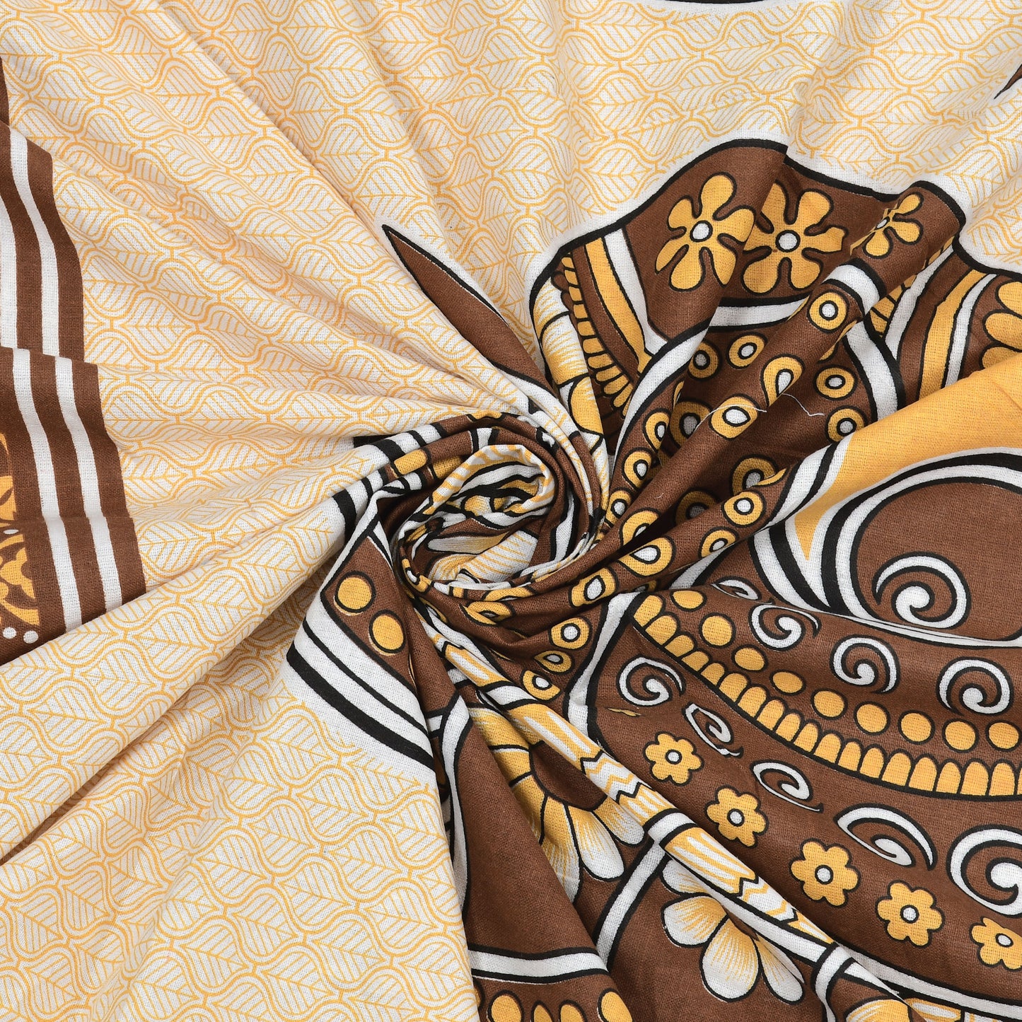 Sanganeri Jaipuri Printed Double Size Bedsheet With 2 Pillow Covers