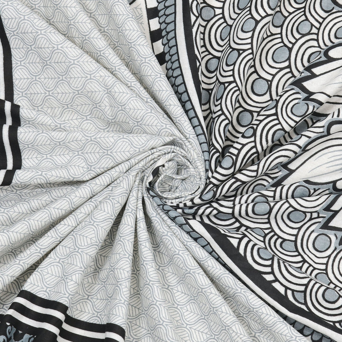 Sanganeri Jaipuri Printed Double Size Bedsheet With 2 Pillow Covers