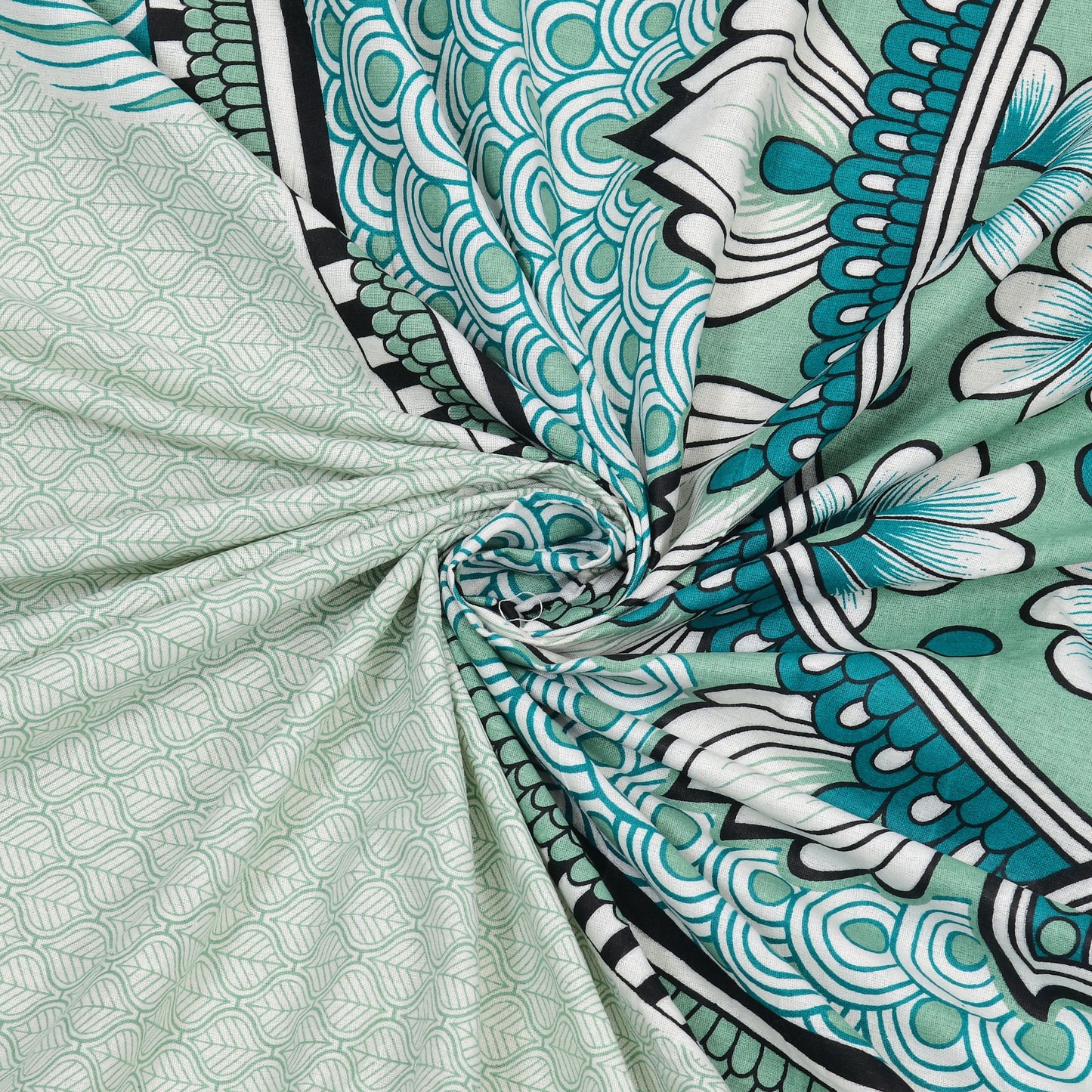 Sanganeri Jaipuri Printed Double Size Bedsheet With 2 Pillow Covers