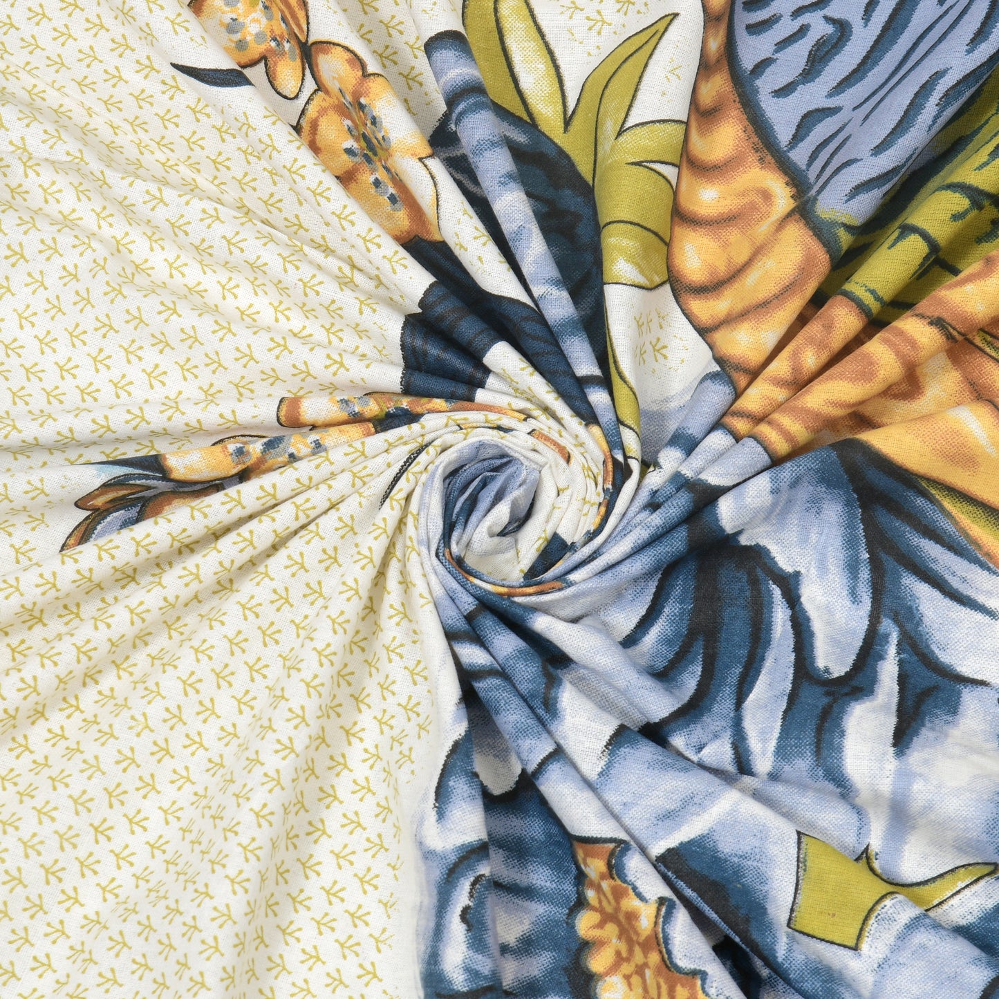 Sanganeri Jaipuri Printed Double Size Bedsheet With 2 Pillow Covers