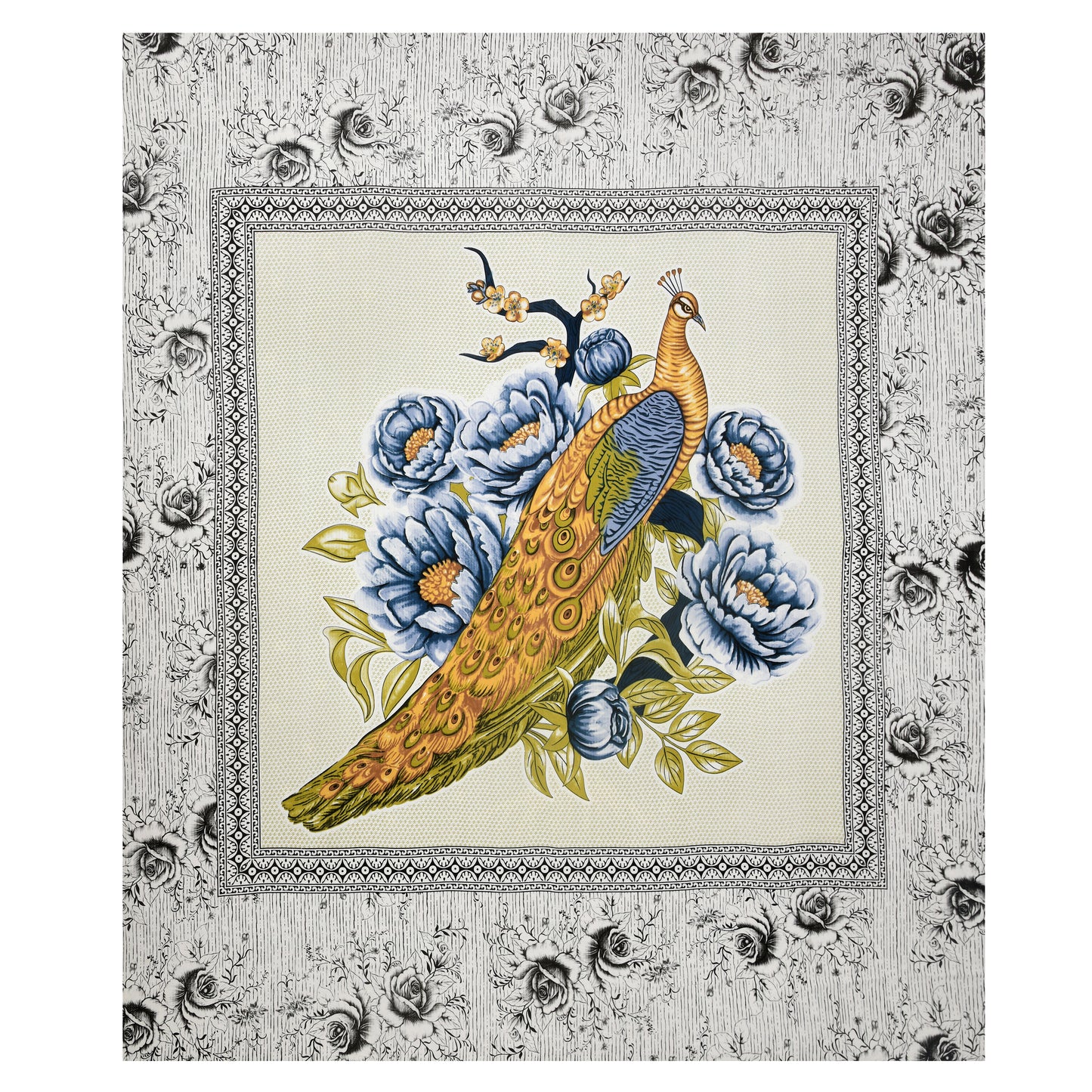 Sanganeri Jaipuri Printed Double Size Bedsheet With 2 Pillow Covers