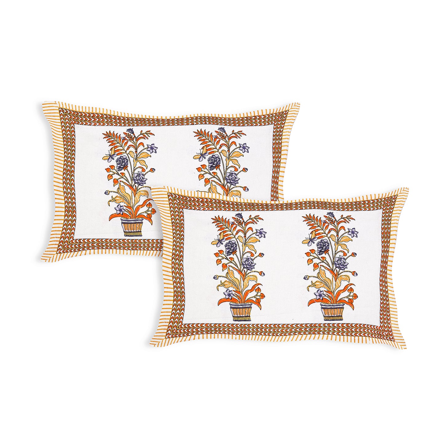 Rajasthani Jaipuri Traditional King Size Bedsheet With 2 Pillow Covers