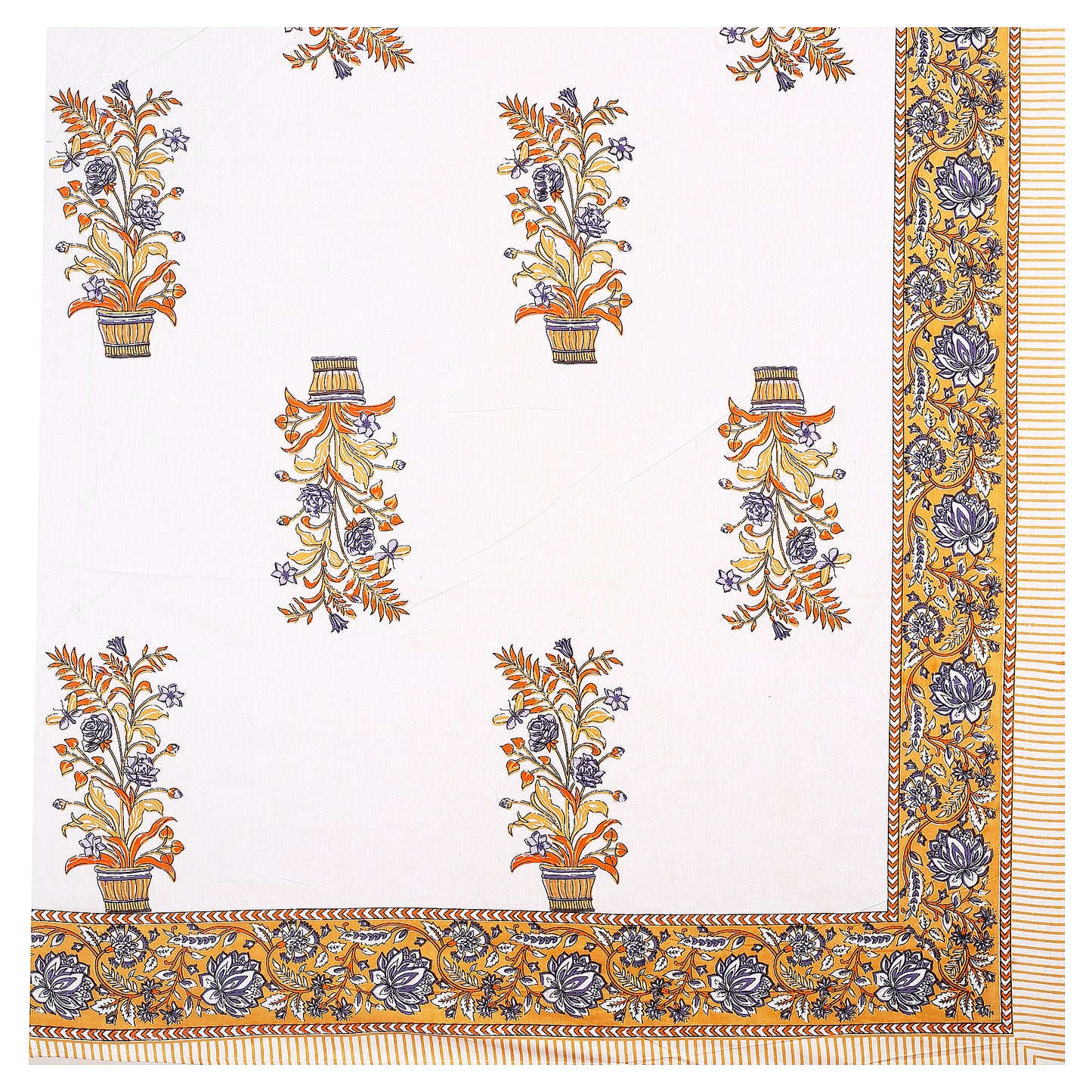 Rajasthani Jaipuri Traditional King Size Bedsheet With 2 Pillow Covers