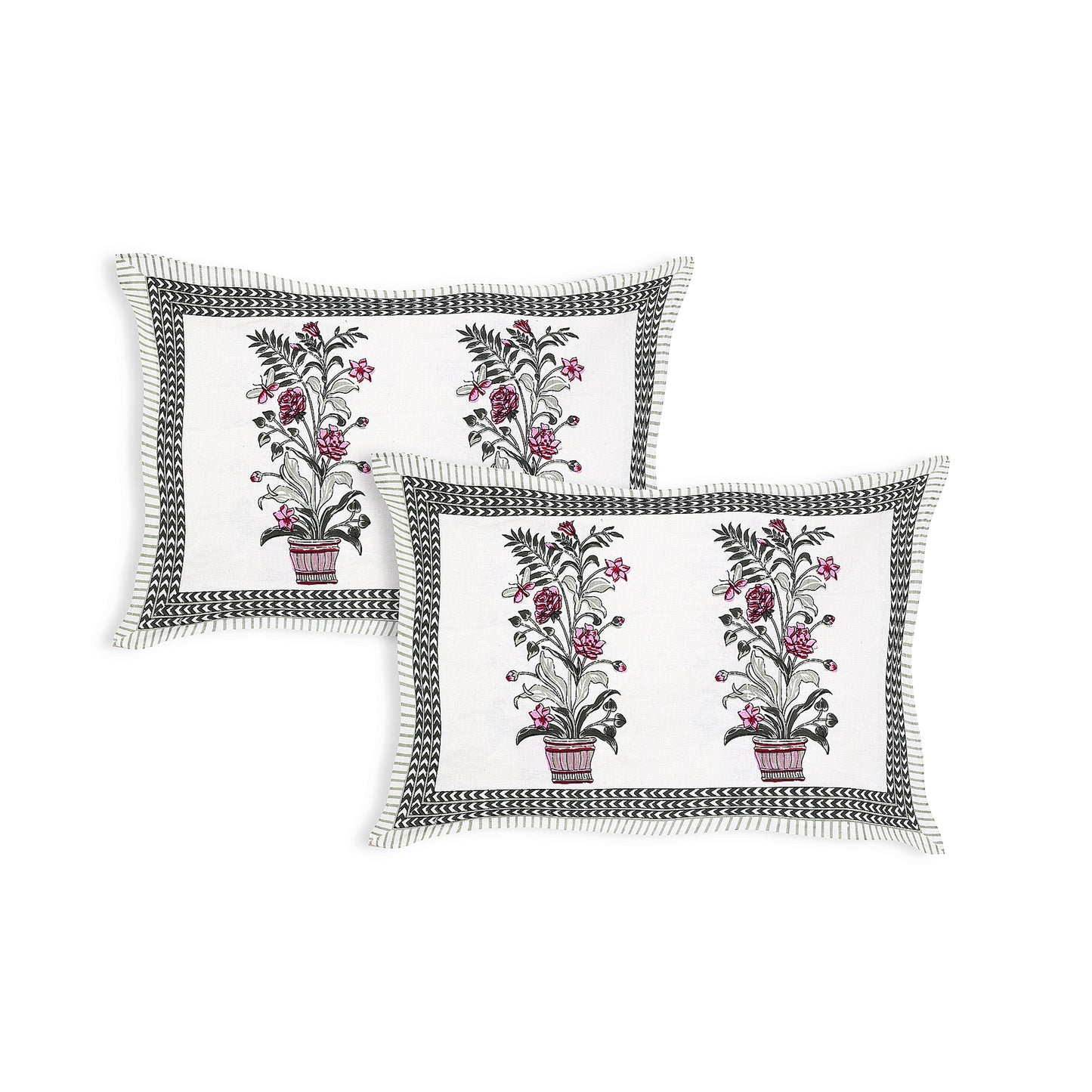 Rajasthani Jaipuri Traditional King Size Bedsheet With 2 Pillow Covers
