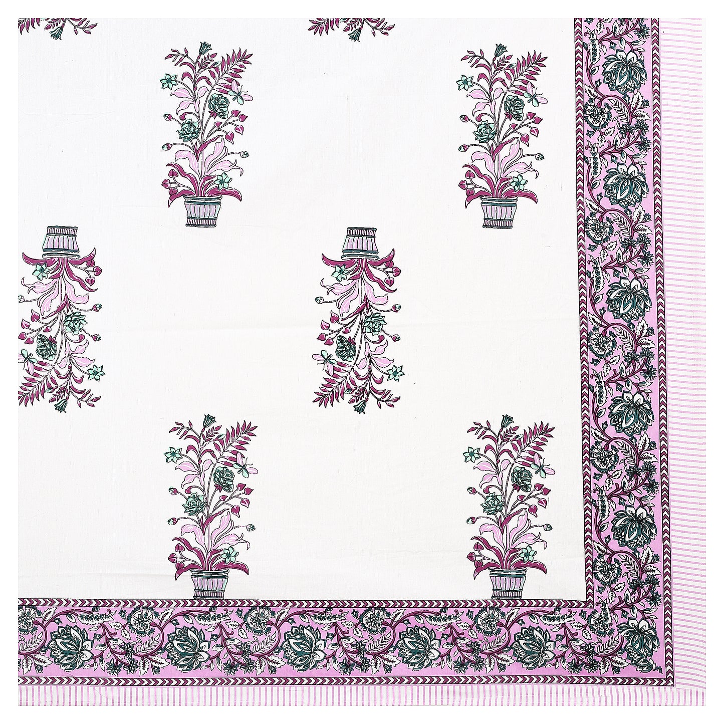 Rajasthani Jaipuri Traditional King Size Bedsheet With 2 Pillow Covers