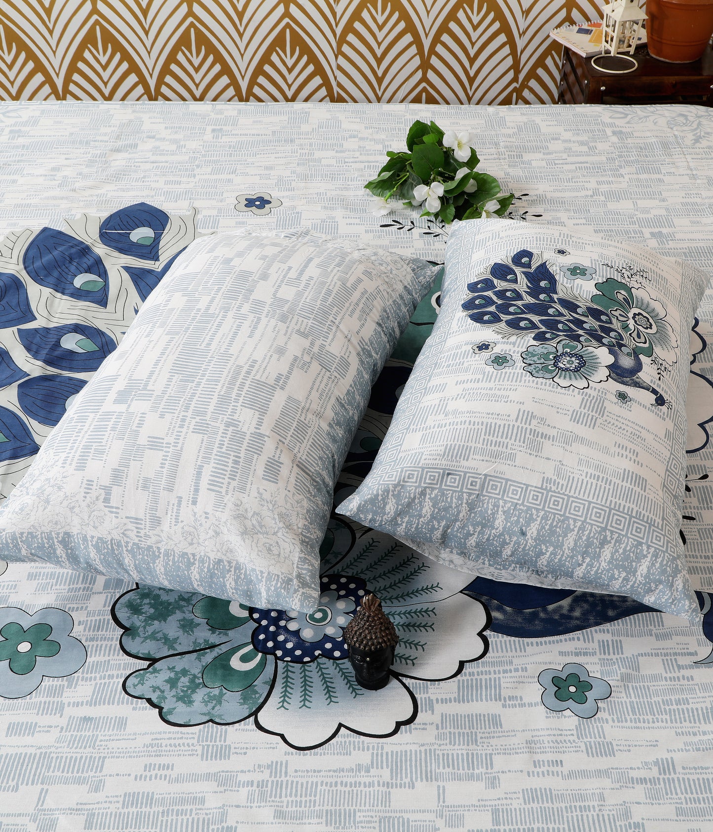 Rajasthani Jaipuri Traditional King Size Bedsheet With 2 Pillow Covers