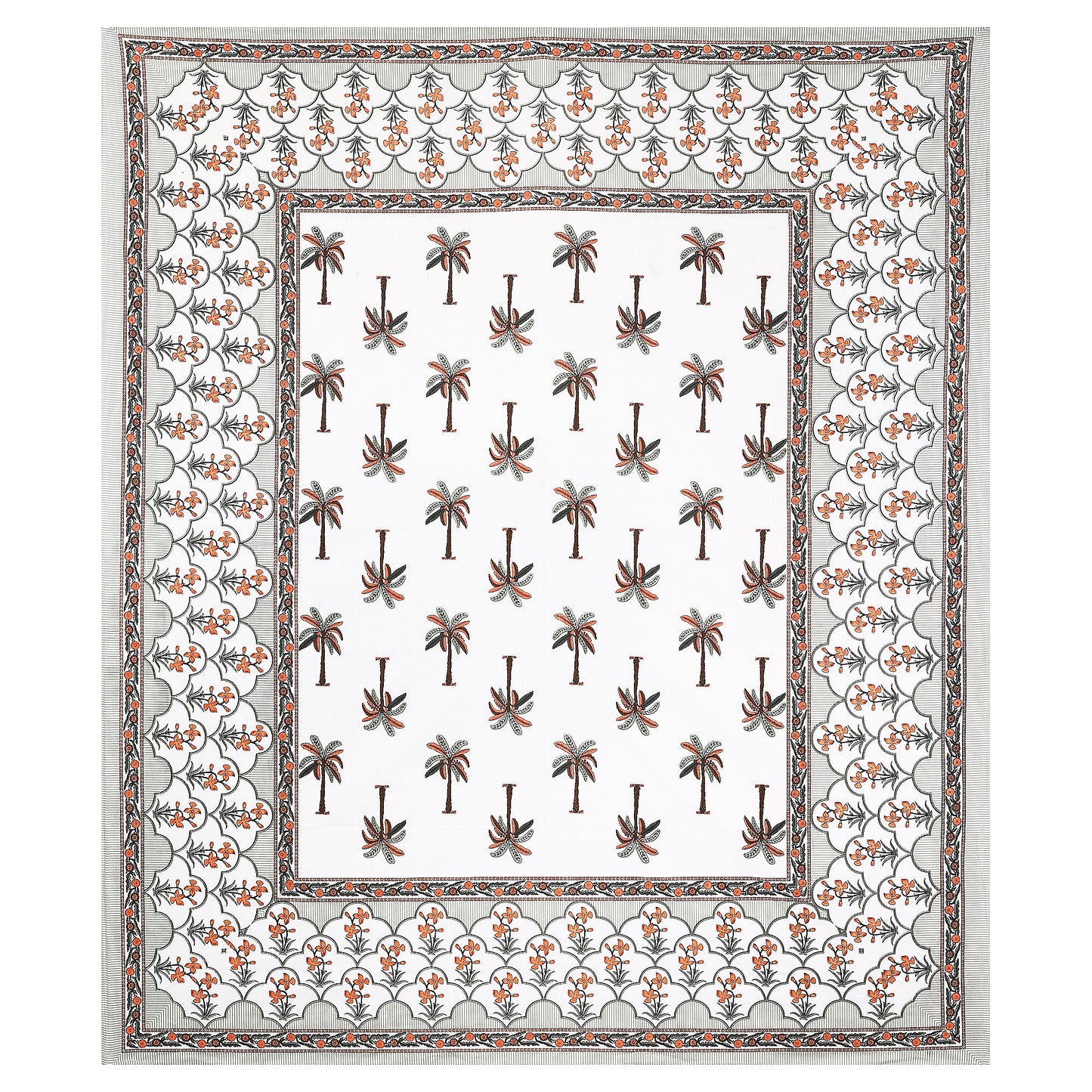 Rajasthani Jaipuri Traditional King Size Bedsheet With 2 Pillow Covers