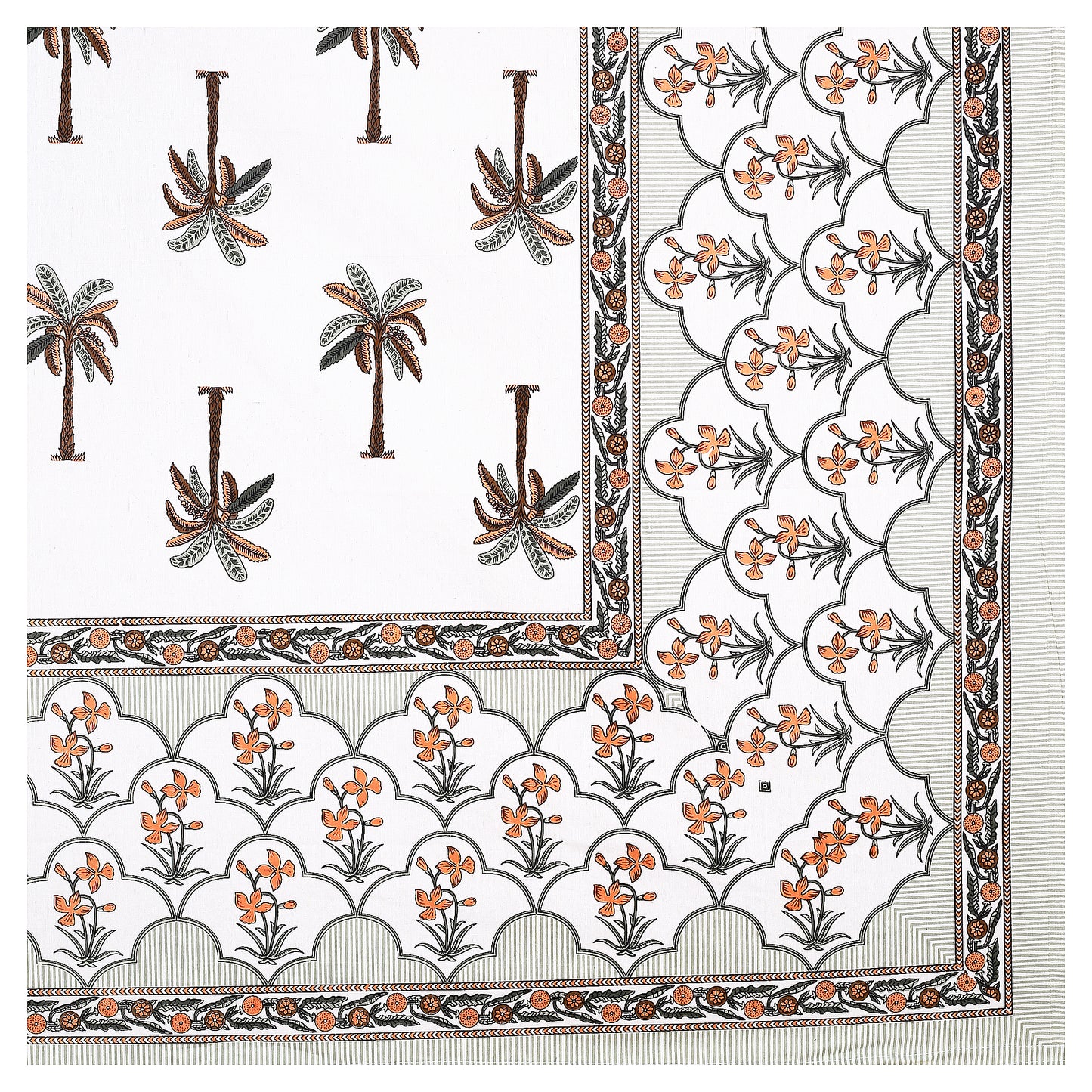 Rajasthani Jaipuri Traditional King Size Bedsheet With 2 Pillow Covers