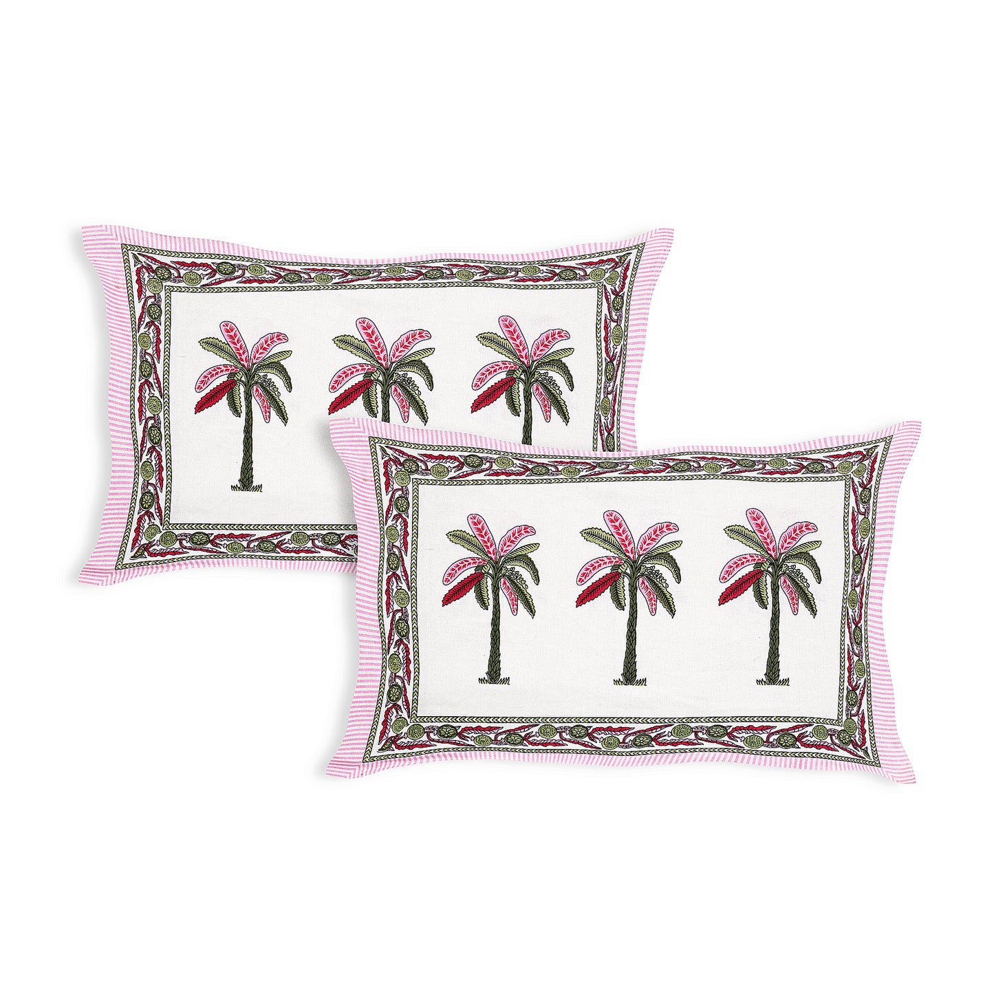 Rajasthani Jaipuri Traditional King Size Bedsheet With 2 Pillow Covers