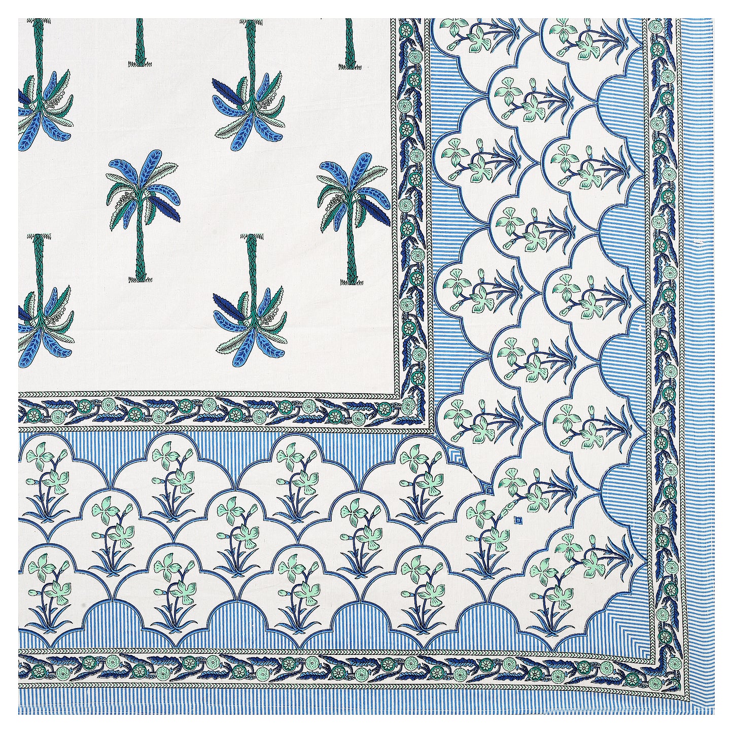Rajasthani Jaipuri Traditional King Size Bedsheet With 2 Pillow Covers