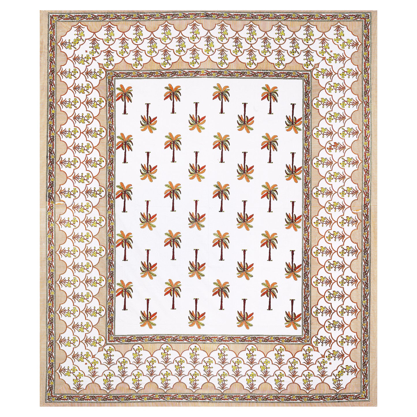 Rajasthani Jaipuri Traditional King Size Bedsheet With 2 Pillow Covers