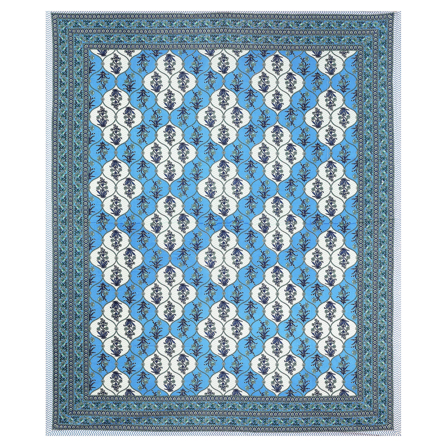 Rajasthani Jaipuri Traditional King Size Bedsheet With 2 Pillow Covers