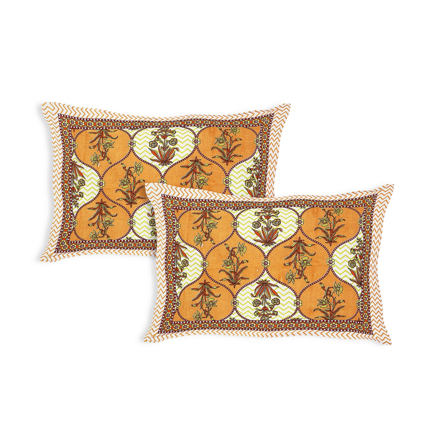 Rajasthani Jaipuri Traditional King Size Bedsheet With 2 Pillow Covers