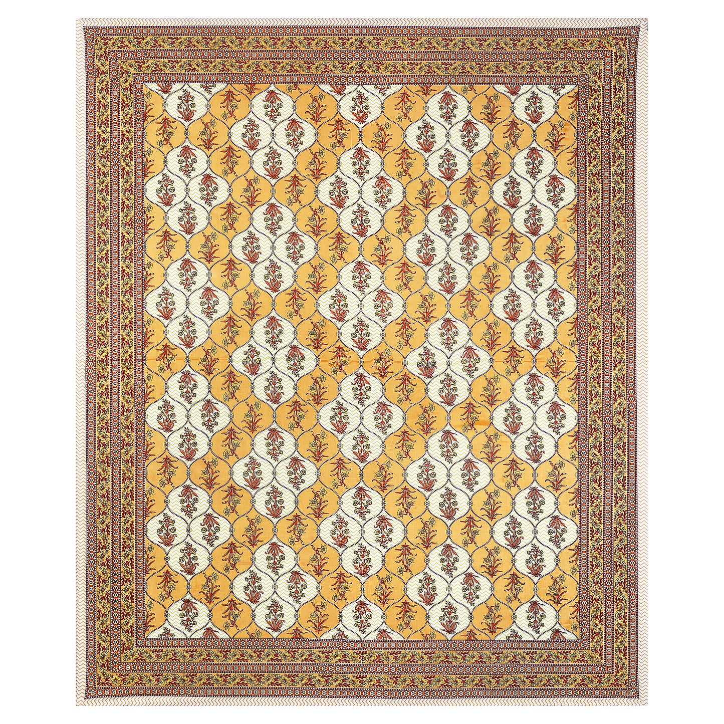 Rajasthani Jaipuri Traditional King Size Bedsheet With 2 Pillow Covers