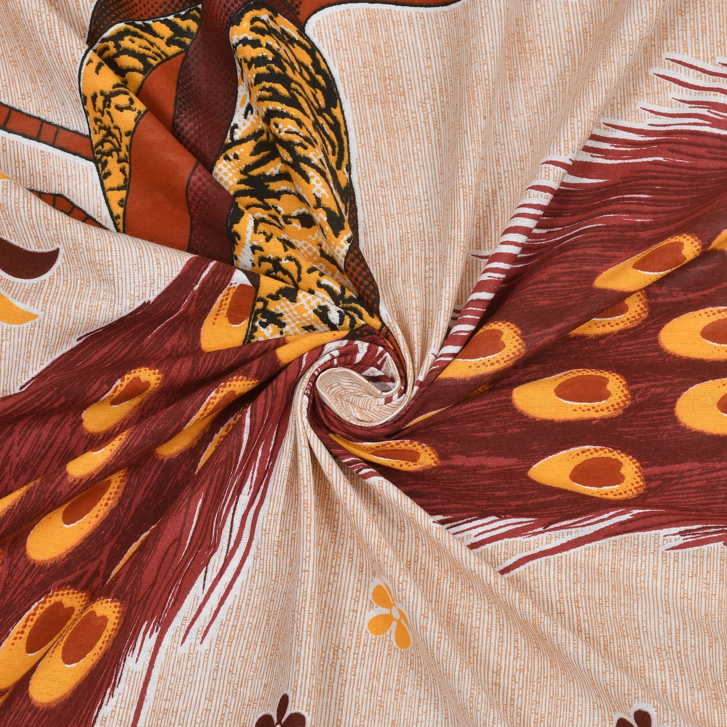 Sanganeri Jaipuri Printed Double Size Bedsheet With 2 Pillow Covers