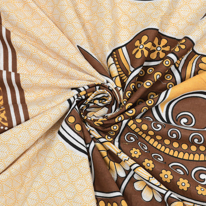 Sanganeri Jaipuri Printed Double Size Bedsheet With 2 Pillow Covers