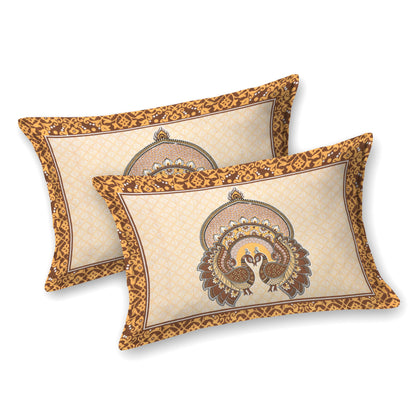 Sanganeri Jaipuri Printed Double Size Bedsheet With 2 Pillow Covers