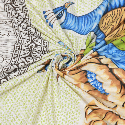 Sanganeri Jaipuri Printed Double Size Bedsheet With 2 Pillow Covers