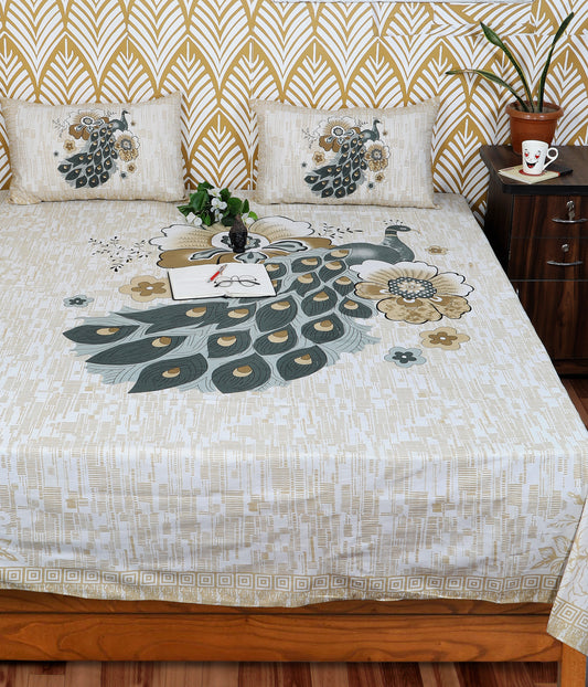 Rajasthani Jaipuri Traditional King Size Bedsheet With 2 Pillow Covers