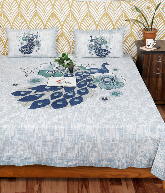 Rajasthani Jaipuri Traditional King Size Bedsheet With 2 Pillow Covers