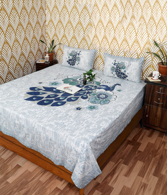 Rajasthani Jaipuri Traditional King Size Bedsheet With 2 Pillow Covers