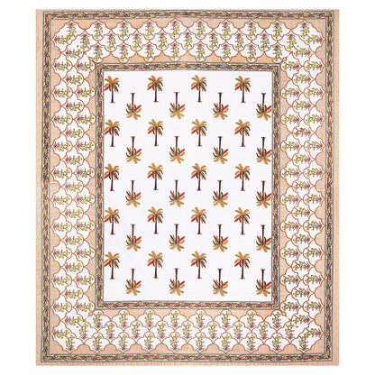 Rajasthani Jaipuri Traditional King Size Bedsheet With 2 Pillow Covers