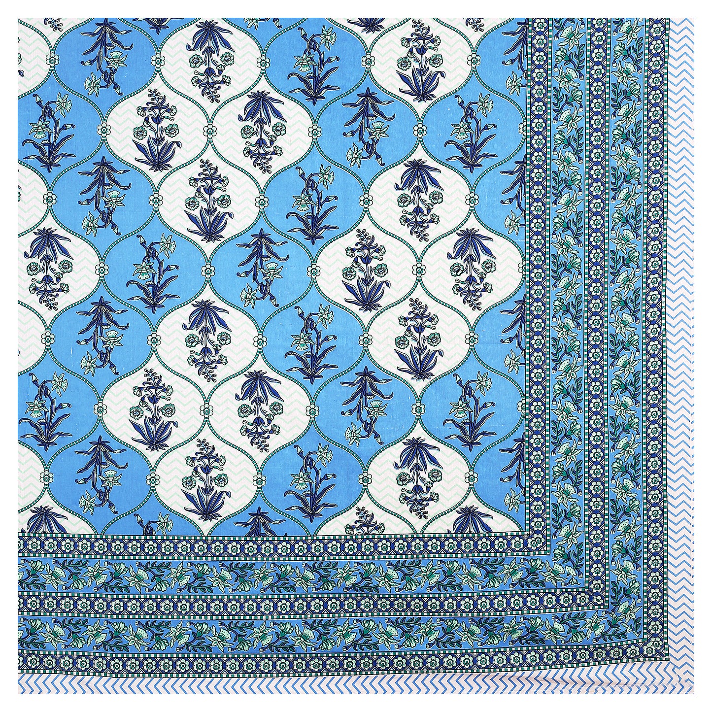 Rajasthani Jaipuri Traditional King Size Bedsheet With 2 Pillow Covers