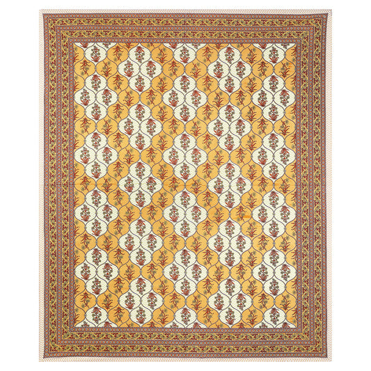 Rajasthani Jaipuri Traditional King Size Bedsheet With 2 Pillow Covers